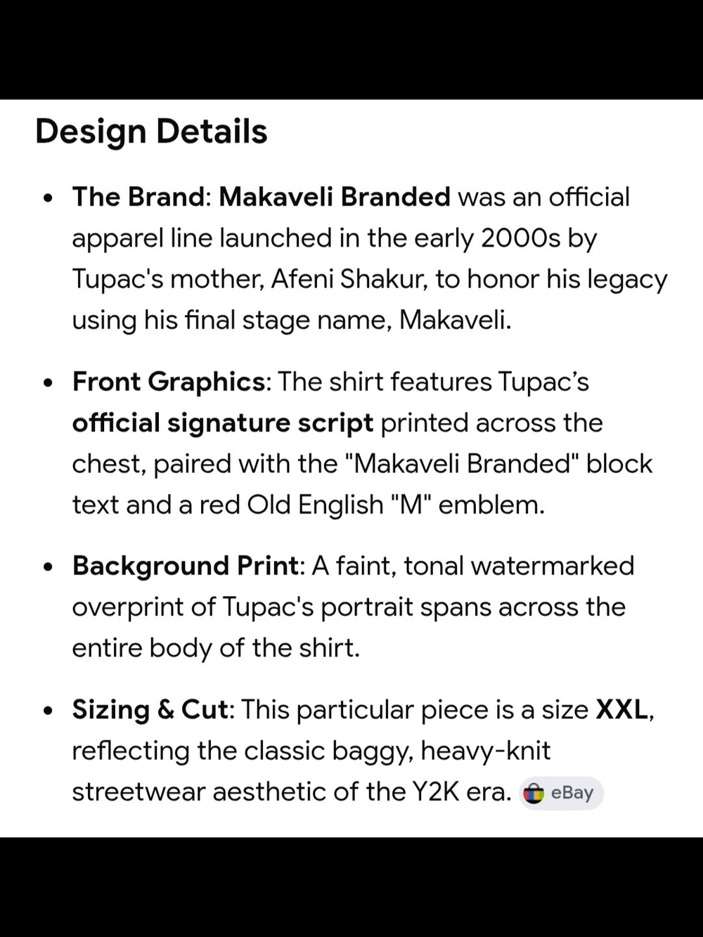 OFFICIAL Makaveli/TUPAC Y2K Early 2000 VINTAGE Branded White Short Sleeve Sz XXL - Picture 10 of 10